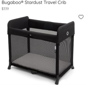 Bugaboo Stardust Travel Crib in Black Sold at Pottery Barn NWT